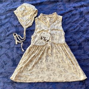 Kate Quinn Bamboo Bunny Dress & Hat 2T